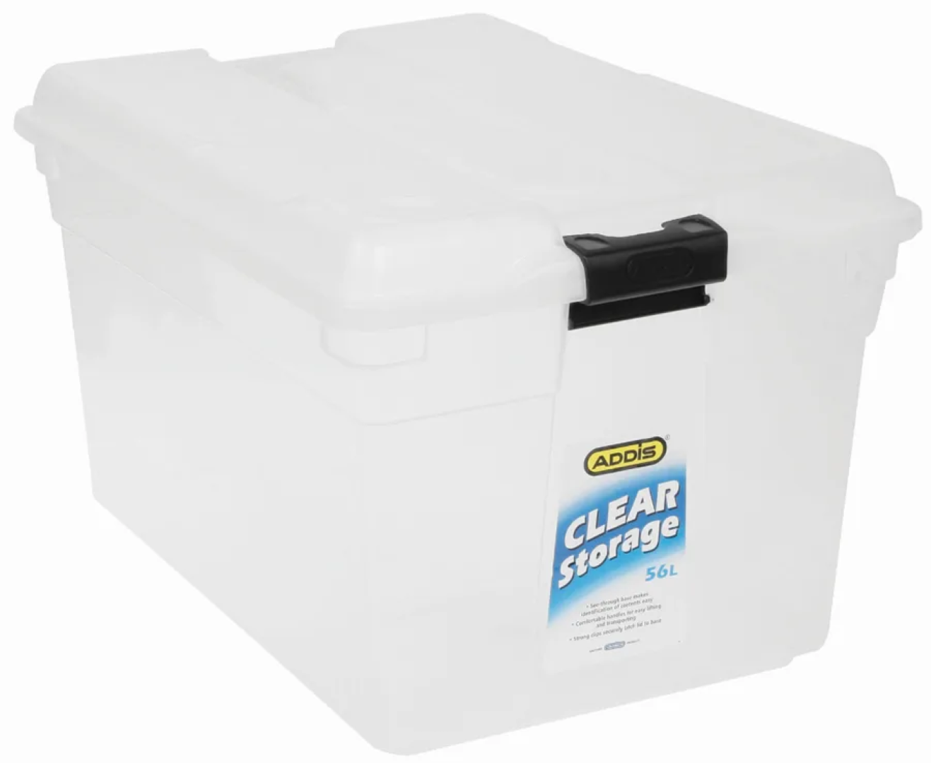 ADDIS 56L CLEAR STORAGE BOX 9859BK